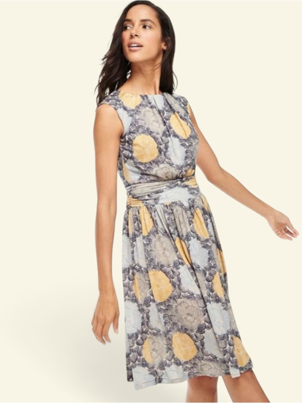 Boden Selina Floral Fit-and-Flare Dress, Size 14, MSRP $160